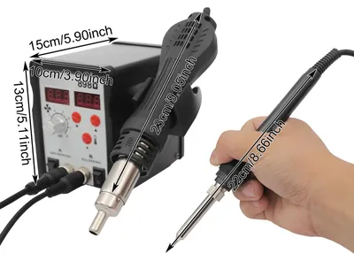 Image de Station de soudage, pistolet à air chaud, température réglable, noir, 220 V