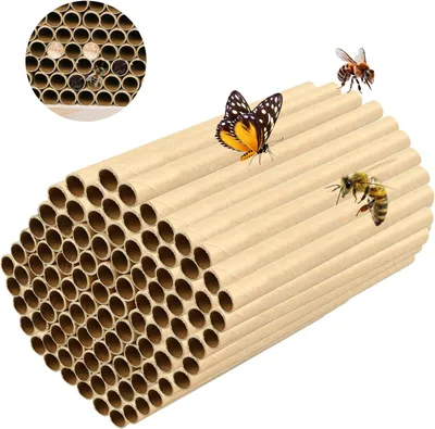 Produktbild von Nistrohre für Wildbienen, 100 Stück, 15 cm lang, 8 mm Durchmesser, Füllmaterial für Insektenhotel