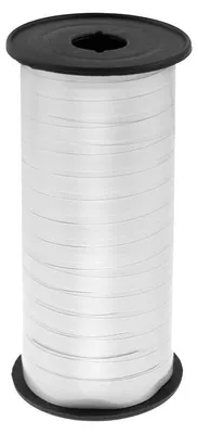 Produktbild von Geschenkband / Ballonband / Polyband / Kräuselband - glänzend weiss 92m