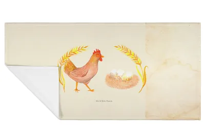 Produktbild von Mr. & Mrs. Panda Handtuch 100x50 Huhn Stolz - Vintage - Geschenk, Flauschtuch, Hof, Eier, 50x100, gesichtstuch, Händehandtuch, Landleben, Bauernhof, Spruch, kleines