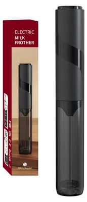 Produktbild von Elektrischer Milchaufschäumer - Handheld Stabmixer für Kaffee und Matcha - Batteriebetrieben - Schwarz