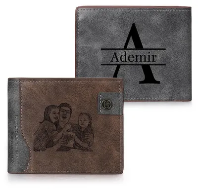 Immagine prodotto di Portafoglio in pelle personalizzato con monogramma