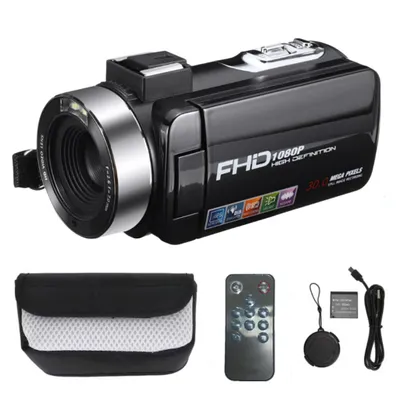 Produktbild von Videokamera 3,0 Zoll Hd 1080P Digitalkamera 18 Digitaler Zoom 270 ° Rotation Reisekamera mit Fernbedienung