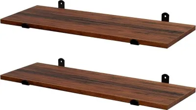 Produktbild von Hoppa! | Wandregal, 2er Set | Vintage, Holzoptik, 60 x 20 x 7 cm