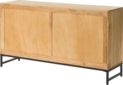 Image de MASSIVMOEBEL24 | Buffet en bois d'Acacia 150x40x80 naturel laqué MARRAKESCH #115