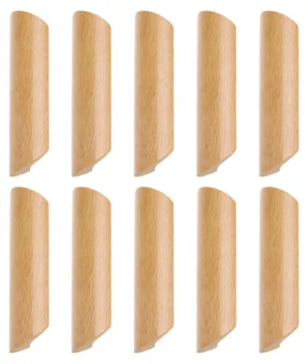 Produktbild von 10 Holzgriffe für Möbel, Schubladengriffe, 96 mm Lochabstand