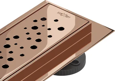 Zdjęcie produktu dla Mexen Flat 360° M12 odpływ liniowy obrotowy 80 cm, różowe złoto - 1621080-40