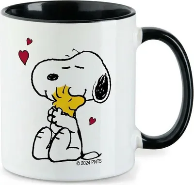 Produktbild von Peanuts Snoopy Woodstock Tasse - 330 ml, Farbe:Schwarz