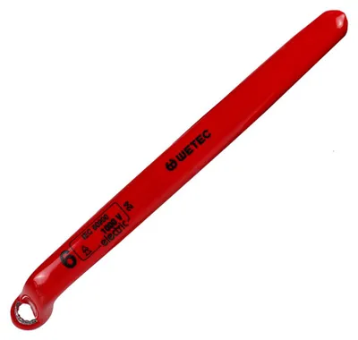 Produktbild von WETEC Ringschlüssel, DIN 7447, Schlüsselweite 6 mm, 1.000 V (Einringschlüssel)