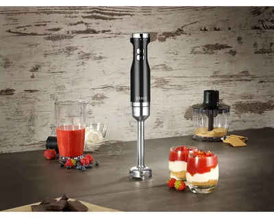 Immagine prodotto di Frullatore a immersione Frullatore a mano - 800 W - 5 velocità con turbo - 4 lame in acciaio inox - Tritatutto e frusta