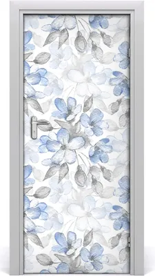 Produktbild von Tulup Türaufkleber 85x205 cm Dekorative Aufkleber Selbstklebend Wasserdichte Tapete Abnehmbar Schlafzimmer Wohnzimmer Wohnkultur - Blumenmuster