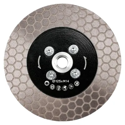 Obrázek produktu pro Diamantový kotouč o průměru 125 mm s přírubou M14 pro řezání a broušení