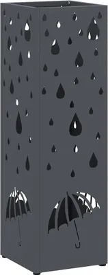 Image de Porte-parapluie Anthracite 15,5 x 15,5 x 49 cm Métal