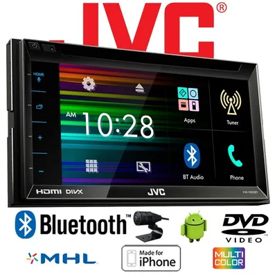 Zdjęcie produktu dla JVC KW-V620BT, Czarny, 2 DIN, 200 W, CD-R, CD-RW, DVD+R, DVD+RW, DVD-R, DVD-RW, Android, Cyfrowy