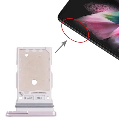Produktbild von Dual Sim Karten Halter Adapter für Samsung Galaxy Z Fold3 5G Lila Ersatz Zubehör