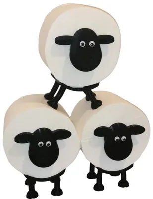 Immagine prodotto di Portarotolo in plastica per rotoli da 42 mm - divertente per carta igienica e rotoli da bagno - ideale come decorazione o regalo