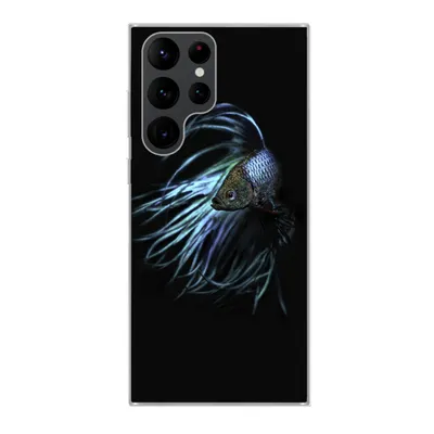 Produktbild von MuchoWow® Handyhülle Schutzhülle Hülle für Samsung Galaxy S22 Ultra Fisch - Schwanz - Schwarz Silikon Softcase Handy Hülle - Abbildung
