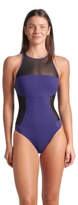 Produktbild von arena Mesh Panels Badeanzug für Damen, Farbe:Schwarz, Größe:38