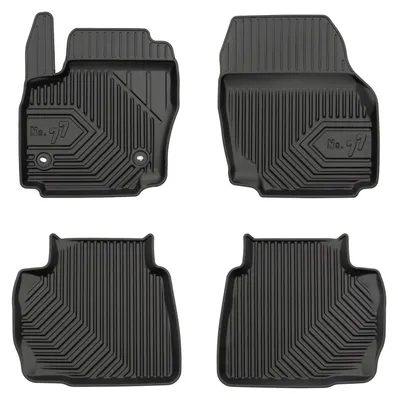 Image de Tapis de sol en caoutchouc pour Ford Mondeo IV 2007-2014 – 4 pièces, noirs, sur mesure