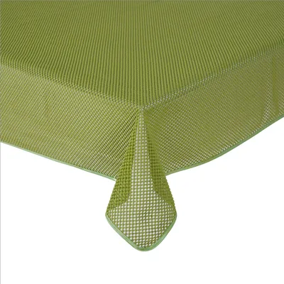 Produktbild von Tischdecke Gartentischdecke Karo Grün 160 cm rund Outdoor Weichschaum PVC Terrasse Garten rutschfest wetterfest