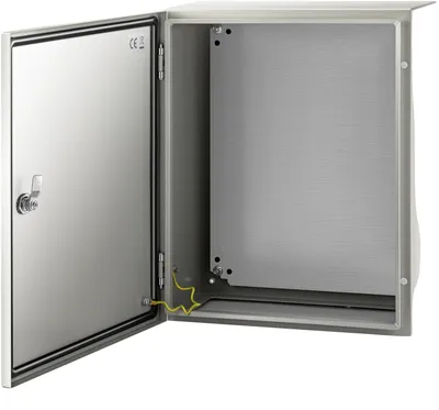 Image de VEVOR Boîtier en acier NEMA, 20 x 16 x 8\'\' Boîtier deen acier NEMA 4X, IP66 étanche à l'eau et à la poussière, boîtier de raccordement électrique pour l'extérieur/intérieur, avec plaque de montage