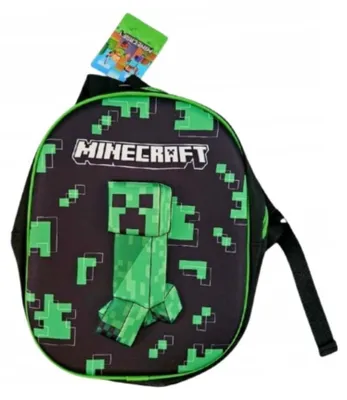 Produktbild von Minecraft Creeper 3D Rucksack Schwarz-Grün 29,5 x 23 x 10 cm 6 Liter
