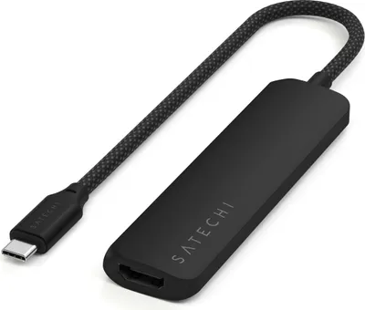 Produktbild von Satechi USB-C Slim Multi-Port Hub (4 in 1), Schwarz