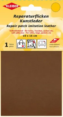 Zdjęcie produktu dla KLEIBER 44035 KLEIBER Łatka ze sztucznej skóry, samoprzylepna, brązowa