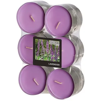 Produktbild von 12 "Flavour by GALA" Maxi Duftlichte Ø 58 mm · 24 mm violett - Lavender
