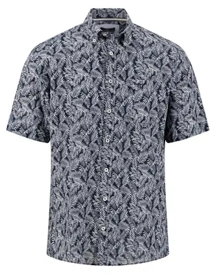 Produktbild von Fynch-Hatton Slub Print, B.D., 1/2 navy XXL