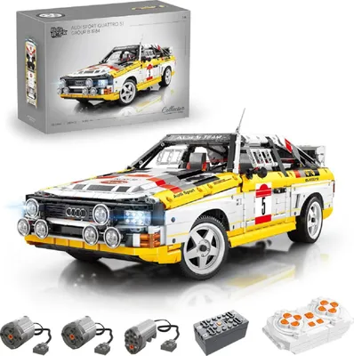 Produktbild von Audi Rally Quattro Group B 1984 – 3886 Teile – Rallye Klemmbaustein Set 1:8 – Technik Modellauto