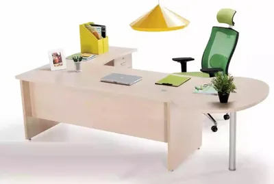 Produktbild von Moderner Büro Exklusiver beige Eckschreibtisch Schreibtisch Kommode 2tlg.