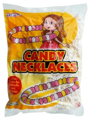 Produktbild von Sweet Stories Traubenzuckerketten 100 Stück – bunte Ketten Retro Sweets Candy Necklaces
