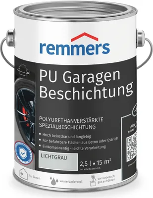 Produktbild von Remmers PolyurethanGaragenbeschichtung lichtgrau 2,5 l, Beton- und Bodenfarbe