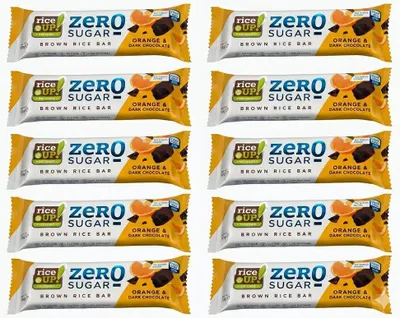 Produktbild von 10x18g Rice Up Schoko Reisriegel Schoko-Orange Riegel / glutenfrei / ohne Zuckerzusatz