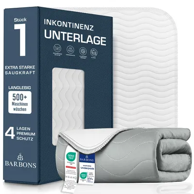 Imagen del producto de Protectores absorbentes lavables, de 90 x 160 cm, impermeables, para cama y camping