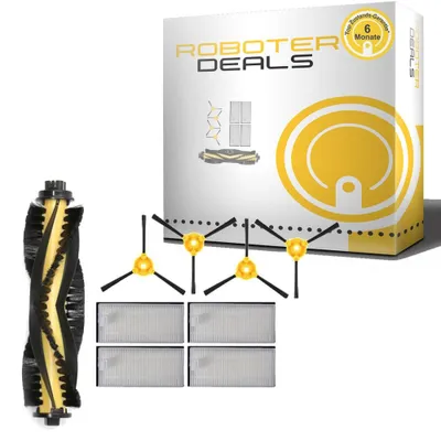 Image de Kit d'accessoires (pièces de rechange) pour les aspirateurs Yeedi K600 et K700 (4 brosses latérales, 1 brosse principale, 4 filtres)