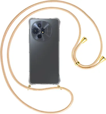 Produktbild von Handykette Backcover-Schutzhülle mit Band (Metall goldfarben) für TCL 50 XL Nxtpaper 5G - Goldkordel