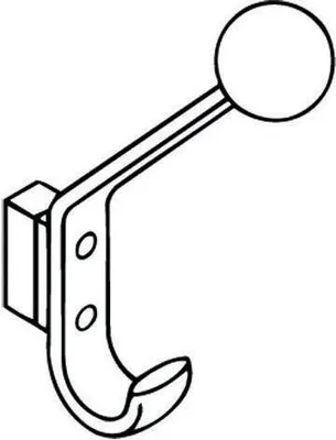 Produktbild von HEWI 477.90.081 18 Garderobenhaken Ser 477, H:174mm,