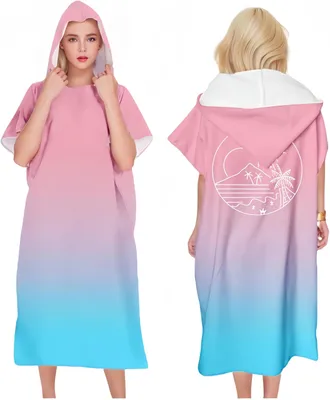 Imagen del producto de Solidchoice - Bata de baño con capucha para adultos, ideal para la playa y la natación
