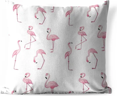 Produktbild von MuchoWow® Outdoor Kissen - Muster mit rosa Flamingos - 40x40 cm - Wetterfest - Lounge Kissen - Kopfkissen - Interieur - Polster mit Bild