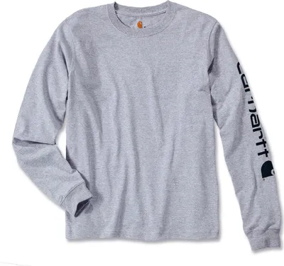 Produktbild von Carhartt Logo Langarmshirt (Light Grey,L)