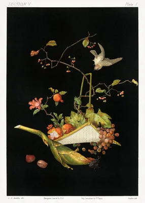 Produktbild von Plakat 50x70cm Japanische Stilleben, G.A. Audsley für das Wohnzimmer