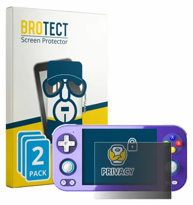 Produktbild von 2x BROTECT Sichtschutzfolie für Anbernic RG 476H Anti-Spy Privacy Sichtschutz Blickschutz Folie Blaulicht-Schutz
