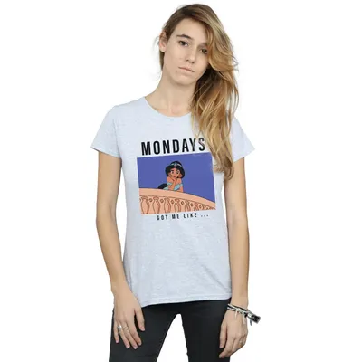 Produktbild von Disney Princess - "Mondays Got Me Like" T-Shirt für Damen BI37110 (M) (Schwarz)