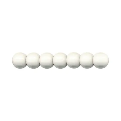 Produktbild von Holzperlen D: 8 mm weiß 85 Stück, mit Lochbohrung