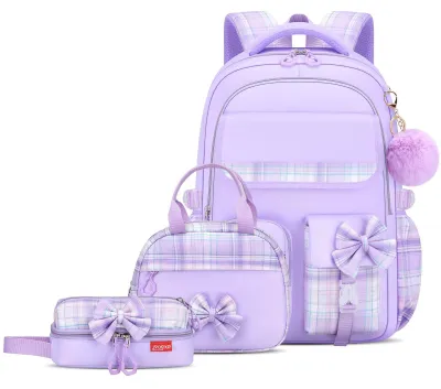 Immagine prodotto di Set da scuola composto da zaino, borsa per il pranzo e astuccio, ideale per bambine