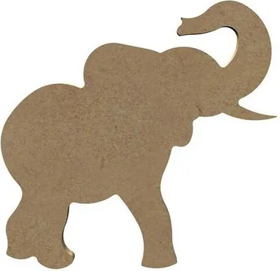 Zdjęcie produktu dla Słoń wykonany z drewna MDF do dekoracji - 14 x 13 cm