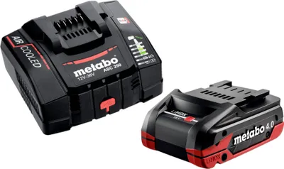 Immagine prodotto di Set base Metabo 1x batteria LiHDX 18 V 4,0 Ah ( 624974000 ) + caricatore ASC 290 ( 627370000 )
