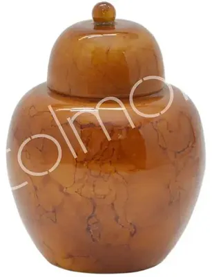 Obrázok produktu pre Kvetináč s pokrievkou HELENA, priemer 10 cm, výška 13 cm, farba karamel